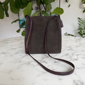 COACH Vintage Monterrey Flap Suede Crossbody Bag Loden Olive Green 6148 90's Y2K